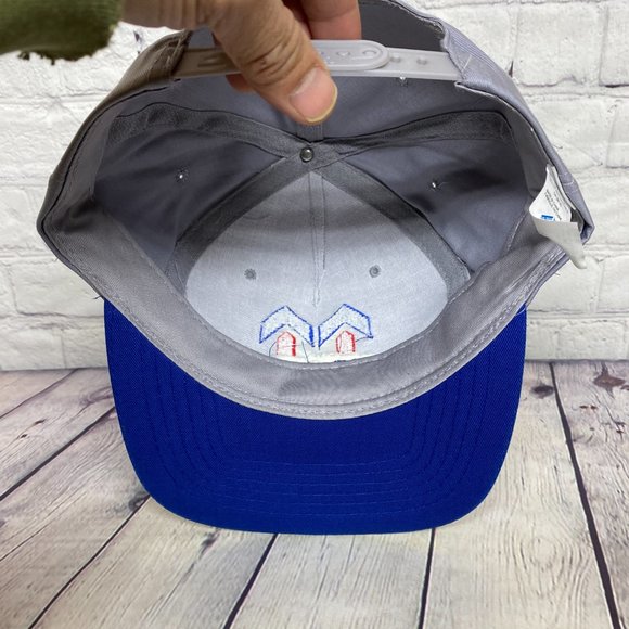 Vintage Hat Cap Snapback Gray Blue MATCO Embroidered 90s Adjustable Poly Cotton - Picture 7 of 8